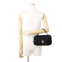 Load image into Gallery viewer, PRADA Gathered ChainHandbag Black Nylon