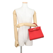 Load image into Gallery viewer, HERMES Kelly Retourne Rouge Coeur Swift Leather Size 25