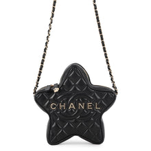 Load image into Gallery viewer, CHANEL Logo Star Chain Shoulder Bag BlackAS4579 Lambskin
