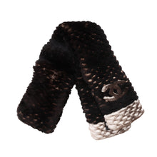 Load image into Gallery viewer, CHANEL CC Logo Scarf Brown/White Orirug 100%