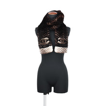 Load image into Gallery viewer, CHANEL CC Logo Scarf Brown/White Orirug 100%