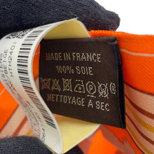 Load image into Gallery viewer, HERMES Twilly Les Chiens Parisiens Parisian Dogs Orange/White/Beige Silk100%