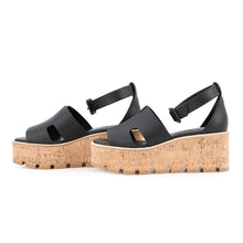 Load image into Gallery viewer, HERMES Sandals《Russe》30 Black Calf Leather Size 35
