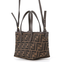 Load image into Gallery viewer, FENDI Roll 2WAY Tote Bag Brown8BS096 Canvas Leather Size Mini
