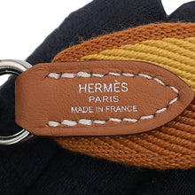 Load image into Gallery viewer, HERMES Bandouliere Sangle Casaque Gold/Paille Canvas Swift Leather Size 1" width / 43.3"