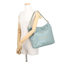 Load image into Gallery viewer, CHANEL CHANEL22 ChainShoulder Bag GreenAS3260-B19059-U1121 Shiny Calf Leather Size Small