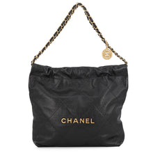 Load image into Gallery viewer, CHANEL CHANEL22 ChainShoulder Bag BlackAS3260 Caviar Leather Size Small