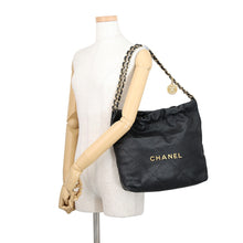 Load image into Gallery viewer, CHANEL CHANEL22 ChainShoulder Bag BlackAS3260 Caviar Leather Size Small