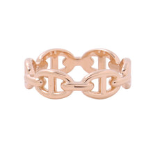 Load image into Gallery viewer, HERMES Chaine d'Ancre Anchene Ring Size 54/#14 18K Pink Gold