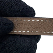 Load image into Gallery viewer, HERMES Focus Mini H Belt Reversible Size 75 Etoupe/Black Epsom Swift Leather
