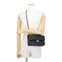 Load image into Gallery viewer, CHANEL Classic Matelasse Double Flap Chain Shoulder Bag BlackA01113-Y01864-C3906 Caviar Leather Size 23