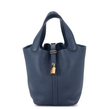 Load image into Gallery viewer, HERMES Picotin Lock Blue de Prusse Taurillon Clemence Size PM
