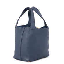 Load image into Gallery viewer, HERMES Picotin Lock Blue de Prusse Taurillon Clemence Size PM