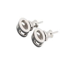 将图像加载到图库查看器中,HERMES Pop Ash Earrings Size Mini Black Metal Lacquer