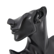 将图像加载到图库查看器中,HERMES Pop Ash Earrings Size Mini Black Metal Lacquer