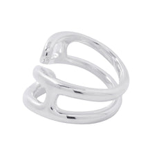 Load image into Gallery viewer, HERMES Chaine d'Ancre Twist Punk Ring Size PM/51/#11 SV925