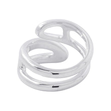 Load image into Gallery viewer, HERMES Chaine d'Ancre Twist Punk Ring Size PM/51/#11 SV925