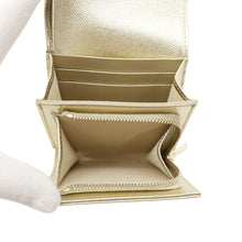 Load image into Gallery viewer, CHANEL Compact wallet GoldAP4709 B22661 Caviar Leather