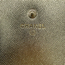 Load image into Gallery viewer, CHANEL Compact wallet GoldAP4709 B22661 Caviar Leather