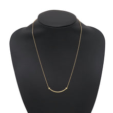 Load image into Gallery viewer, TIFFANY&Co. T Smile Necklace Size Small60011679 18K Yellow Gold