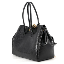 Load image into Gallery viewer, BALENCIAGA Bel Air Carryall Black835670 Embossed Leather Size Medium