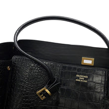 Load image into Gallery viewer, BALENCIAGA Bel Air Carryall Black835670 Embossed Leather Size Medium