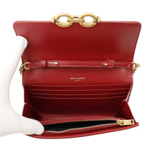 Load image into Gallery viewer, SAINT LAURENT PARIS Le Maillon WOC Wallet-on-Chain Red696608 Leather