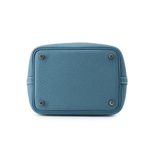 将图像加载到图库查看器中,HERMES Picotin Lock New Blue Jean Taurillon Clemence Size PM