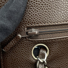 将图像加载到图库查看器中,CHANEL Matelasse W-Flap W-Chain Shoulder Bag BrownA01112 Caviar Leather Size 25