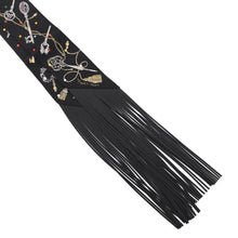 Load image into Gallery viewer, HERMES Twilly Fringe Les Crèmes à Pois Black/Moldore/White Silk Lambskin