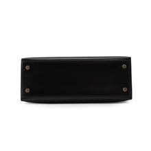 将图像加载到图库查看器中,HERMES Kelly Sellier Black Box Calf Leather Size 25