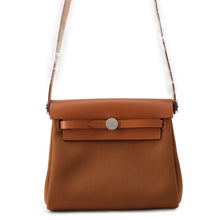 Load image into Gallery viewer, HERMES Herbag zip Fauve Toile H Vache Hunter Leather Size Mini