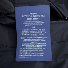 Load image into Gallery viewer, Herno Herno Laminar Down Vest Size 50 NavyPI00237UL Nylon89% Polyurethane11%