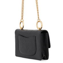 Load image into Gallery viewer, CHANEL COCO Embossed Chain Shoulder Bag Black Calf Leather