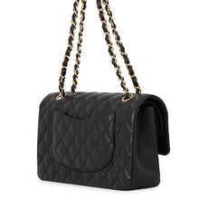 Load image into Gallery viewer, CHANEL Matelasse W Flap ChainShoulder Bag BlackA01112-Y01864-C3906 Caviar Leather Size 25