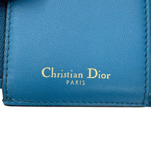 Load image into Gallery viewer, Dior Saddle Lotus Compact Wallet BlueS5652CBAA Grained CalfLeather