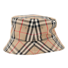 Load image into Gallery viewer, BURBERRY Vintage check bucket hat Size L Beige/Black/Red8021508 Cotton57% Polyester43%