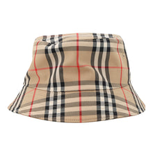Load image into Gallery viewer, BURBERRY Vintage check bucket hat Size L Beige/Black/Red8021508 Cotton57% Polyester43%