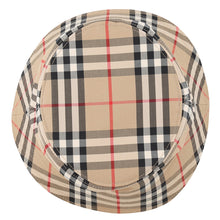 Load image into Gallery viewer, BURBERRY Vintage check bucket hat Size L Beige/Black/Red8021508 Cotton57% Polyester43%