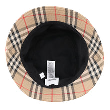 Load image into Gallery viewer, BURBERRY Vintage check bucket hat Size L Beige/Black/Red8021508 Cotton57% Polyester43%