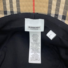 Load image into Gallery viewer, BURBERRY Vintage check bucket hat Size L Beige/Black/Red8021508 Cotton57% Polyester43%