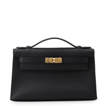 Load image into Gallery viewer, HERMES PochetteKelly Black Swift Leather