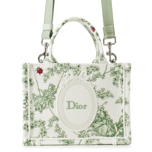 Load image into Gallery viewer, Dior Book Tote Toile de Jouy Clover/Ladybug White/GreenS5584PEHR_M28I Canvas Size Mini