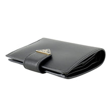 将图像加载到图库查看器中,PRADA Triangle Bi-fold Wallet Black1MV204 Saffiano Leather