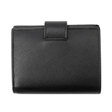 将图像加载到图库查看器中,PRADA Triangle Bi-fold Wallet Black1MV204 Saffiano Leather
