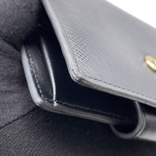 将图像加载到图库查看器中,PRADA Triangle Bi-fold Wallet Black1MV204 Saffiano Leather