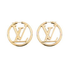 将图像加载到图库查看器中,LOUIS VUITTON Hoop Louise Earrings GoldM64288 Metal
