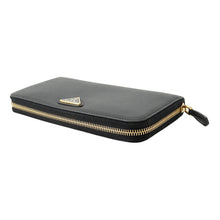 Load image into Gallery viewer, PRADA Triangle Logo Zip Around Long Wallet Black1ML506 Saffiano Leather
