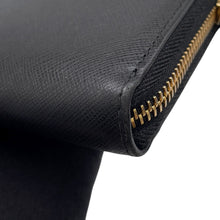 Load image into Gallery viewer, PRADA Triangle Logo Zip Around Long Wallet Black1ML506 Saffiano Leather
