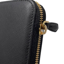 Load image into Gallery viewer, PRADA Triangle Logo Zip Around Long Wallet Black1ML506 Saffiano Leather